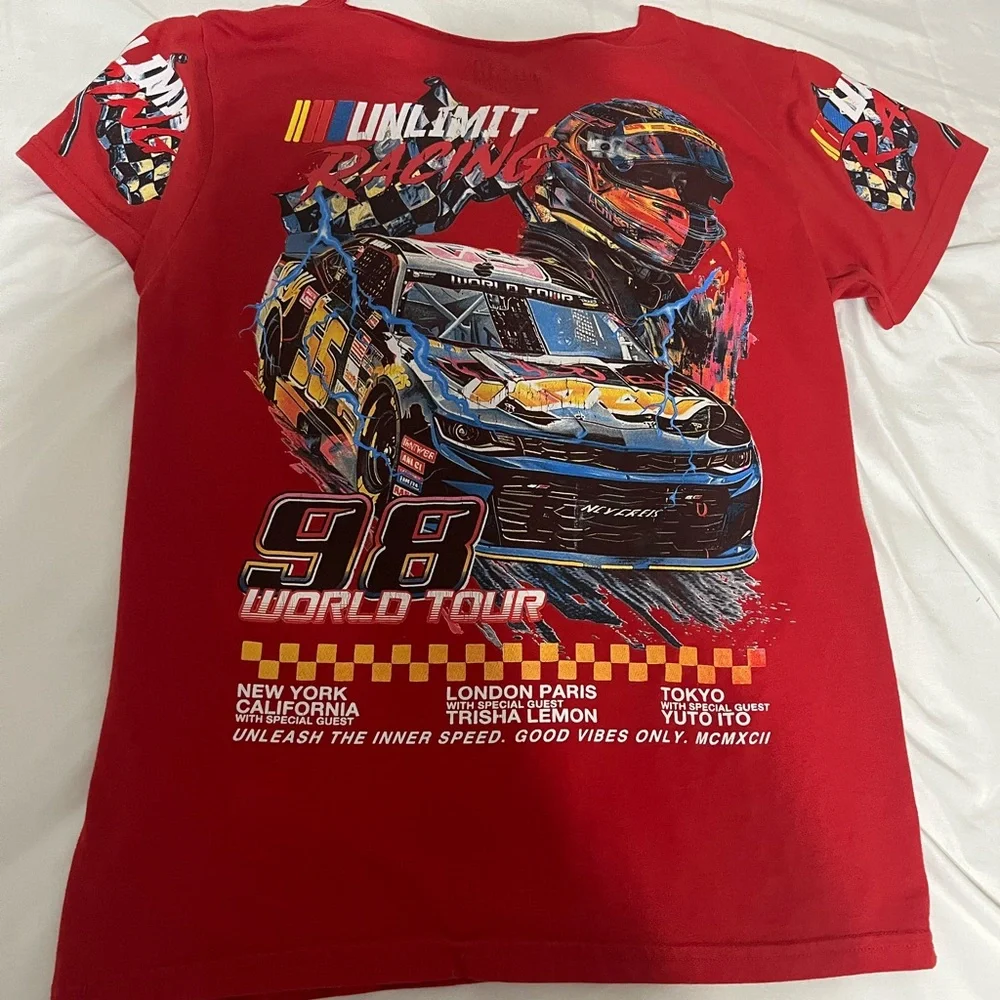 Red Race Car Graphic T-Shirt - Picture 4 of 6
